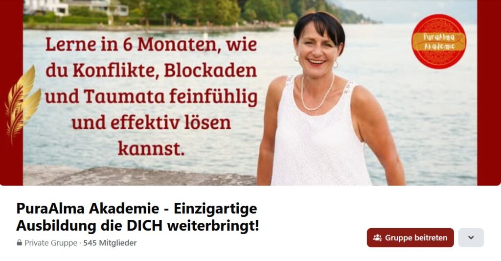 Titelbild private Facebook-Gruppe PuraAlma Akademie