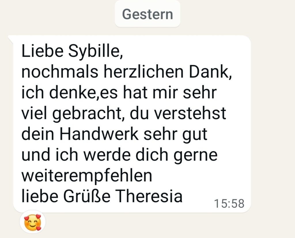 Feedback einer Kundin