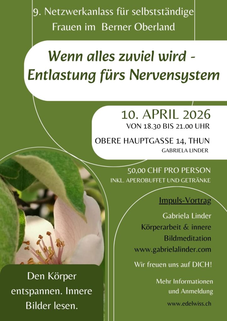 Netzwerkanlass für selbstständige Frauen Berner Oberland